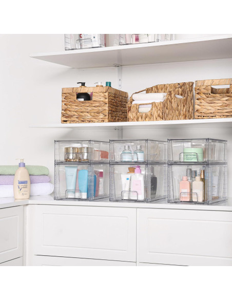 Cajones de Almacenamiento Apilables Vtopmart 4 Piezas Acrílico