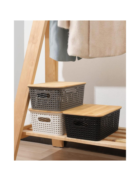 Cajas de Almacenamiento Plástico EOENVIVS 6 Piezas 26x19x11cm