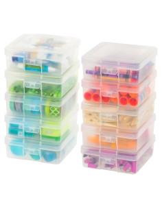 Caja de Almacenamiento IRIS USA 10 Piezas Plástico Transparente
