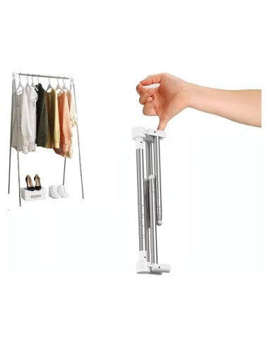 Perchero Plegable Ligtchser Blanco para Viajes 134.6 cm