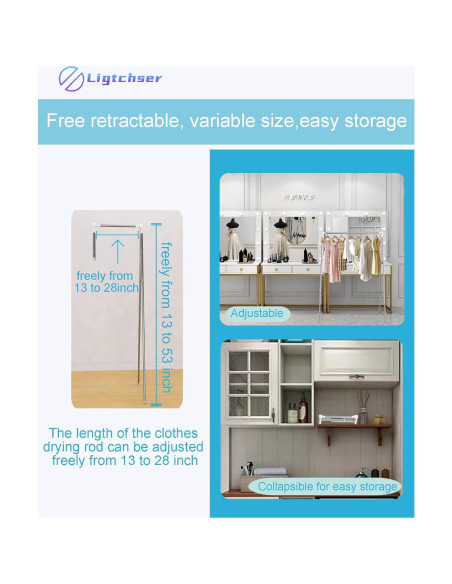 Perchero Plegable Ligtchser Blanco para Viajes 134.6 cm