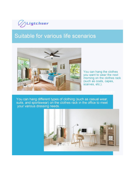 Perchero Plegable Ligtchser Blanco para Viajes 134.6 cm