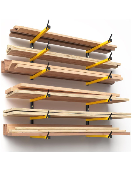 Estante Plegable GREENER de Madera 3 Niveles Amarillo