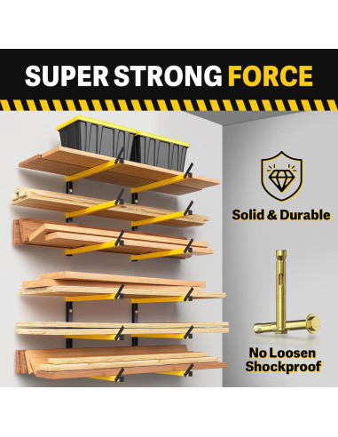 Estante Plegable GREENER de Madera 3 Niveles Amarillo