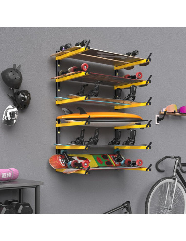 Estante Plegable GREENER de Madera 3 Niveles Amarillo