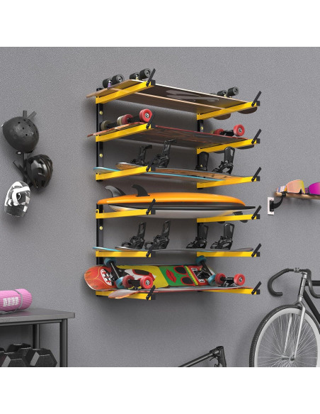 Estante Plegable GREENER de Madera 3 Niveles Amarillo