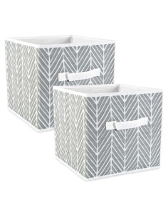 Juego de 2 Contenedores de Almacenamiento DII Gris 27,94 cm