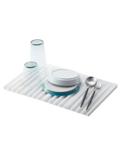 Bandeja de Drenaje Plegable Yamazaki Tower 25x40.5cm Blanca