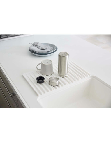 Bandeja de Drenaje Plegable Yamazaki Tower 25x40.5cm Blanca