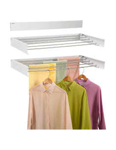 Estante de Secado Plegable JolyBay 1.0m Blanco Acero