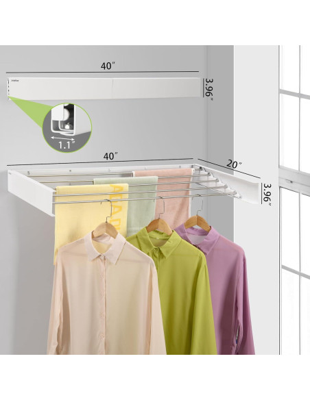 Estante de Secado Plegable JolyBay 1.0m Blanco Acero