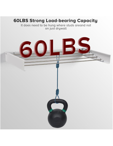 Estante de Secado Plegable JolyBay 1.0m Blanco Acero