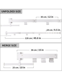 Estante de Secado de Ropa Plegable RFOUO Blanco 1,10 kg 2