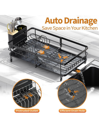 Escurridor de Platos Expandible Urackify 54.5 cm Antideslizante