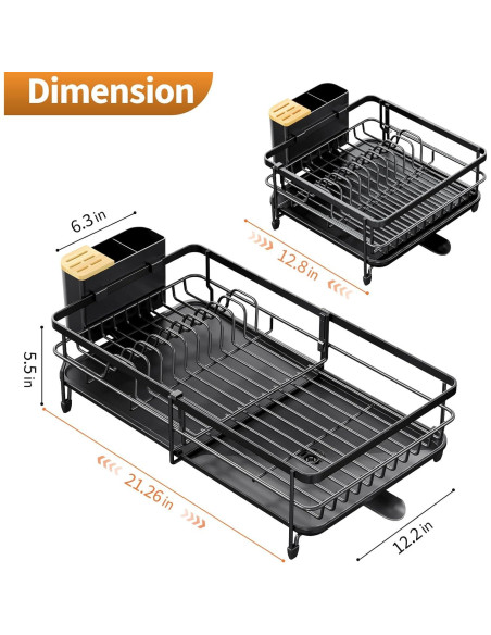 Escurridor de Platos Expandible Urackify 54.5 cm Antideslizante