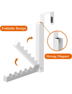 Estante de Secado Plegable Verypejan para Puerta Blanco 2