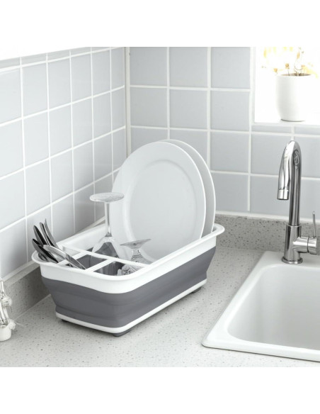 Estante de Secado de Platos BNBD Plegable Blanco 37.5x30cm