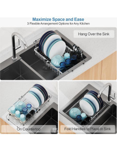 Escurridor de Platos Expandible GSlife Acero Inoxidable 1,03 kg 2