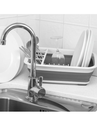 Estante de Secado de Platos BNBD Plegable Blanco 37.5x30cm