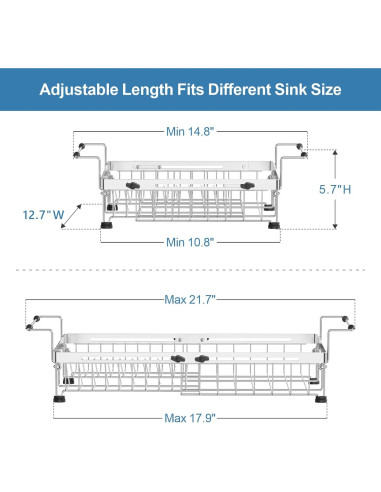 Escurridor de Platos Expandible GSlife Acero Inoxidable 1,03 kg
