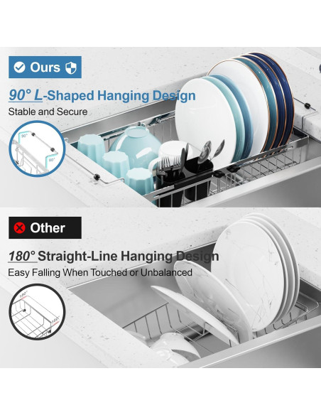 Escurridor de Platos Expandible GSlife Acero Inoxidable 1,03 kg