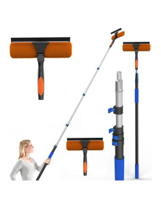 Raspador de Ventanas 2 en 1 SKGPOLE con Polo Telescópico 5-19 pies