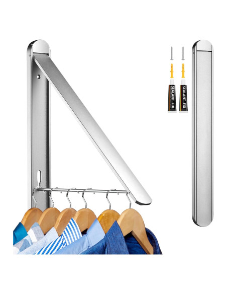 Estante Plegable para Secar Ropa Kuaguan Aluminio Plata