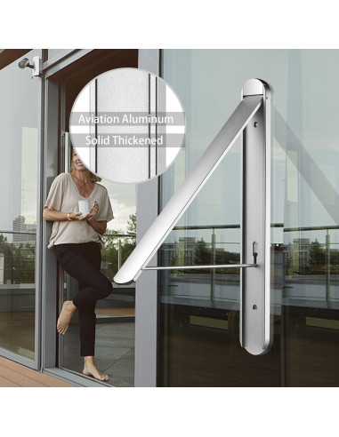 Estante Plegable para Secar Ropa Kuaguan Aluminio Plata