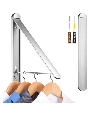 Estante Plegable para Secar Ropa Kuaguan Aluminio Plata