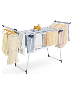 Estante Plegable para Secar Ropa APEXCHASER 174,5 cm Blanco