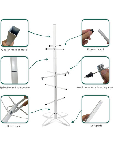 Soporte de Secado de Hockey MYHLPER 139,7x55,88cm Metal