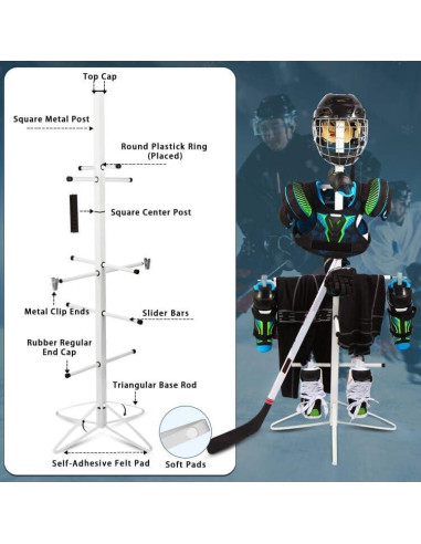 Soporte de Secado de Hockey MYHLPER 139,7x55,88cm Metal