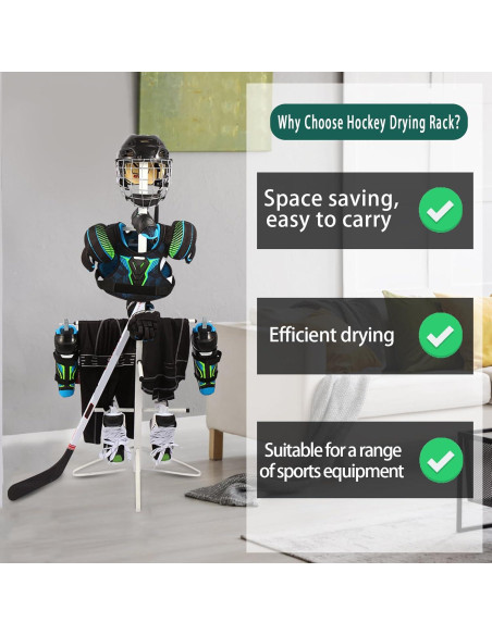 Soporte de Secado de Hockey MYHLPER 139,7x55,88cm Metal