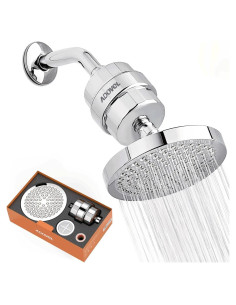 Cabezal de Ducha ADOVEL con Filtro de 15 Etapas 6"