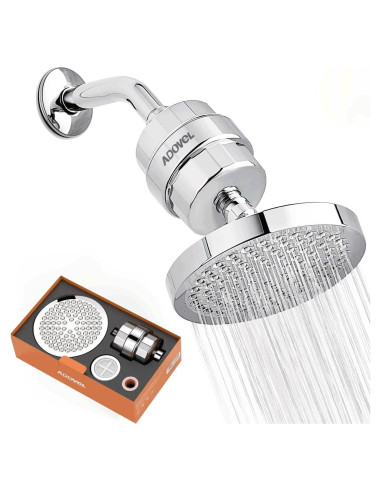 Cabezal de Ducha ADOVEL con Filtro de 15 Etapas 6"