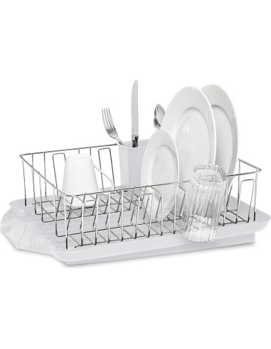 Escurridor de Platos Grande Farberware 3 Piezas Blanco