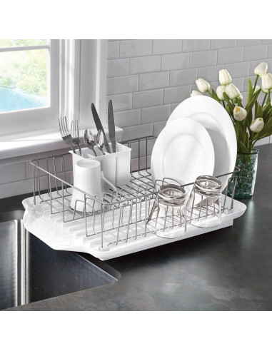 Escurridor de Platos Grande Farberware 3 Piezas Blanco