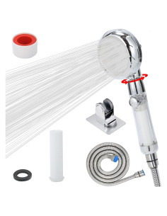 Cabezal de Ducha de Mano Sisiten con Filtro y Manguera 149,86 cm
