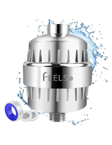 Filtro de Ducha FEELSO 18 Etapas para Agua Dura 0.40 kg