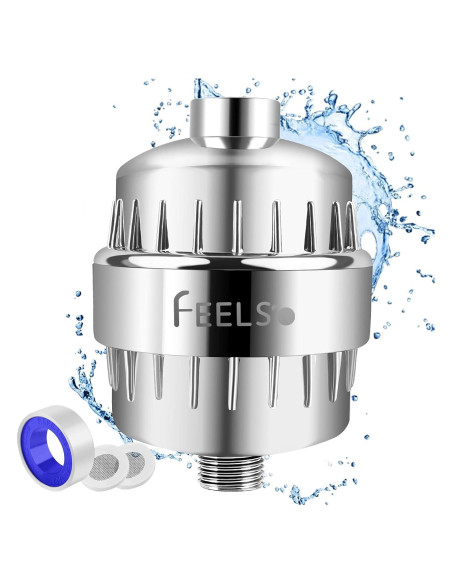 Filtro de Ducha FEELSO 18 Etapas para Agua Dura 0.40 kg