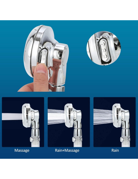 Cabezal de Ducha de Mano Sisiten con Filtro y Manguera 149,86 cm