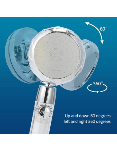 Cabezal de Ducha de Mano Sisiten con Filtro y Manguera 149,86 cm