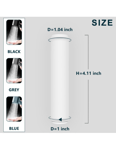 Filtro de Ducha Slirceods Reemplazo 3 Unidades Multi Etapas