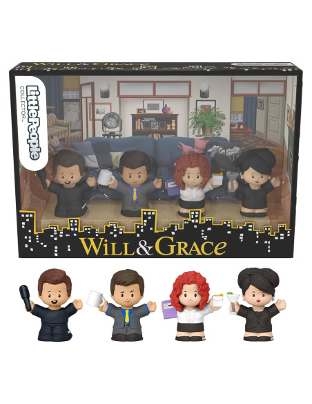 Conjunto de Figuras Coleccionables Little People Will y Grace - 4 Piezas