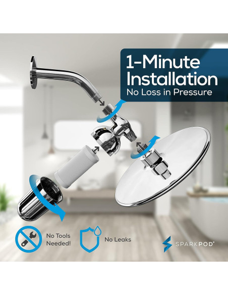 Cartucho Filtro de Ducha SparkPod - 3 Piezas - Elimina Cloro