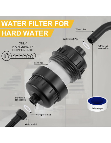 Filtro de Ducha BESy Alta Resistencia 226g Universal