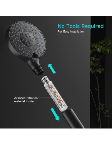 Filtro de Ducha SR SUN RISE con 2 Reemplazos para Agua Dura