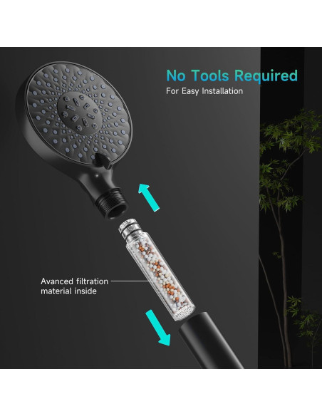 Filtro de Ducha SR SUN RISE con 2 Reemplazos para Agua Dura