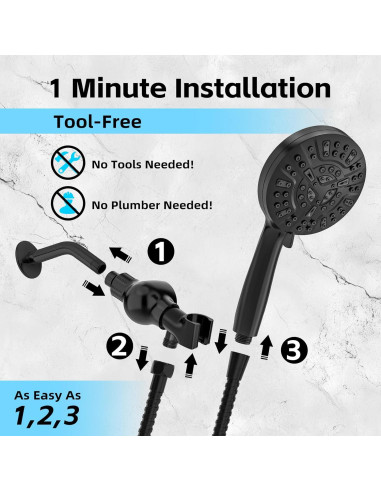 Cabezal de Ducha Filtrado SANISANO 4.7" 9 Modos Alta Presión