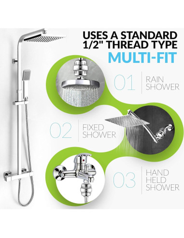 Filtro de Ducha CraterAquaSystems SF-15ST - Elimina Cloro y Plomo